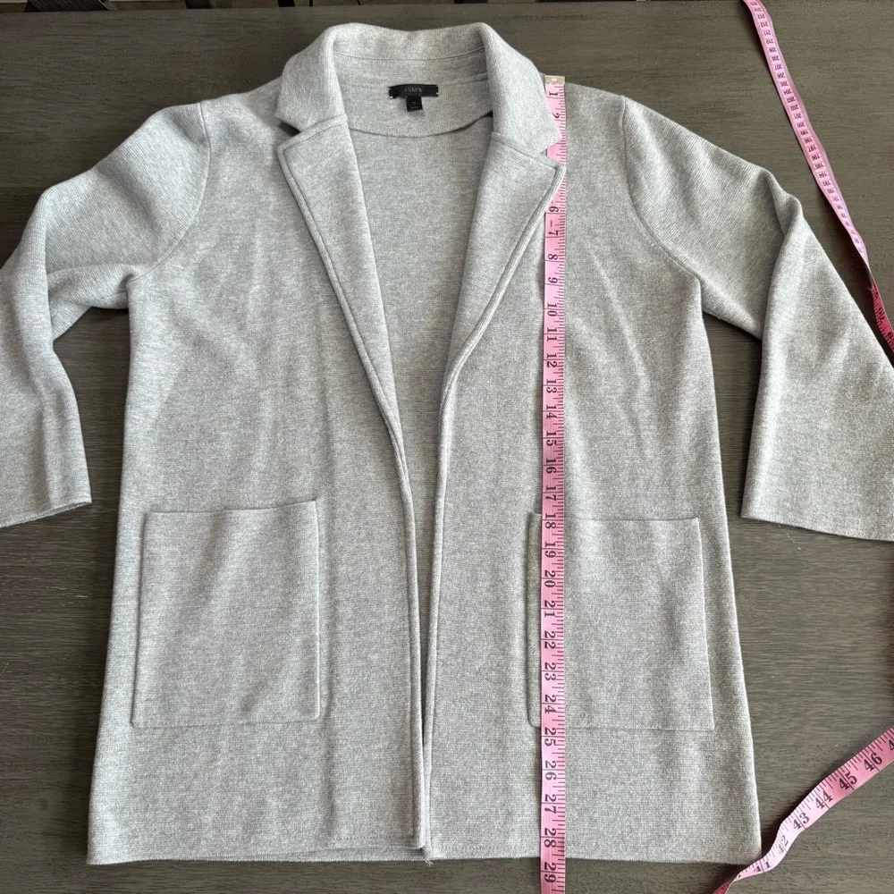 J. Crew Light Grey Merino Wool Blazer Jacket M